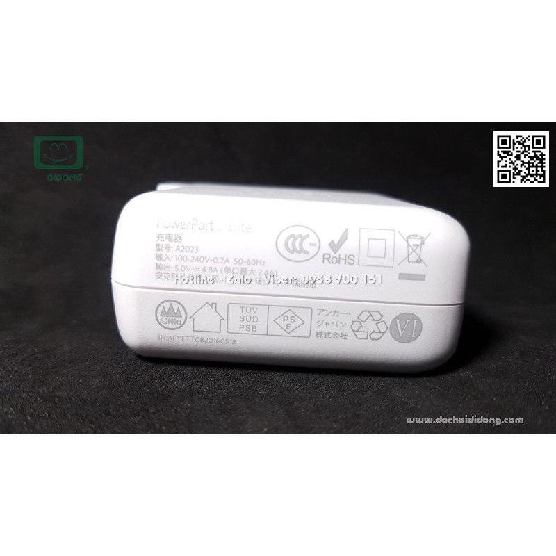 Dock Sạc Anker PowerPort 2 Elite 2 Cổng