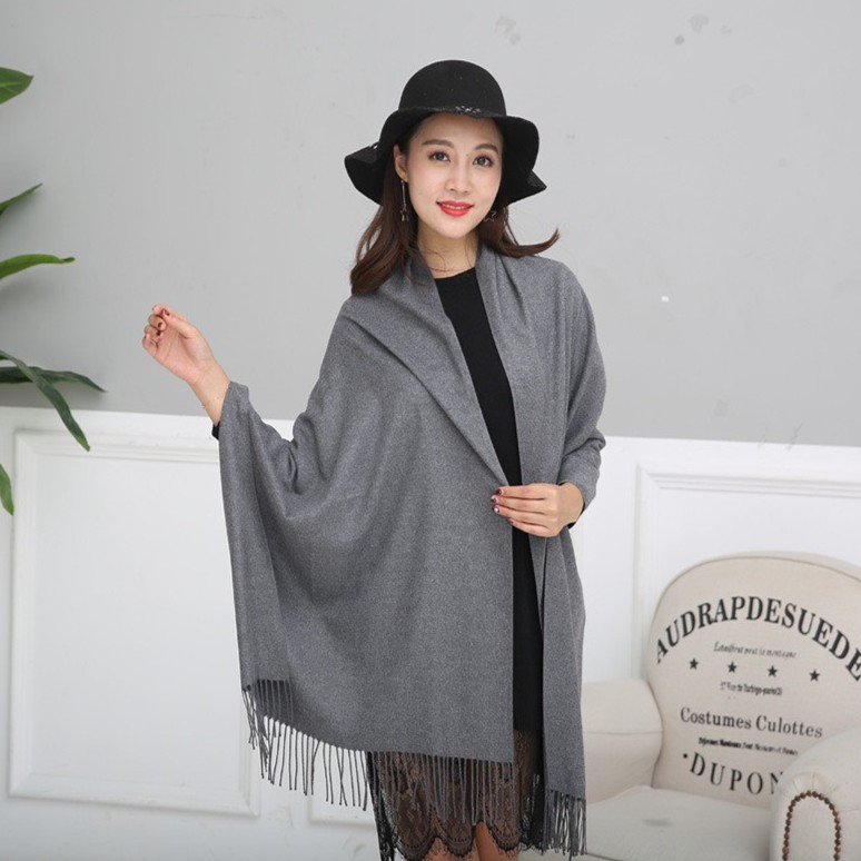 Khăn choàng quàng cổ thời trang nữ mùa đông Cashmere Chất Len Dệt Mịn