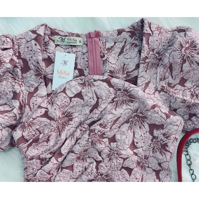 Đầm dự tiệc tapta phối bèo siêu xinh, sang chảnh Misa Fashion MS0137 | BigBuy360 - bigbuy360.vn