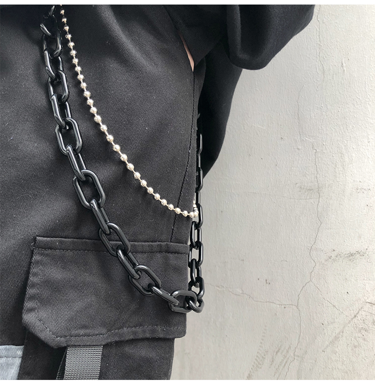 Dây xích quần kim loại 2 lớp phong cách đường phố Punk Hip Hop thời trang nam và nữ 235030
