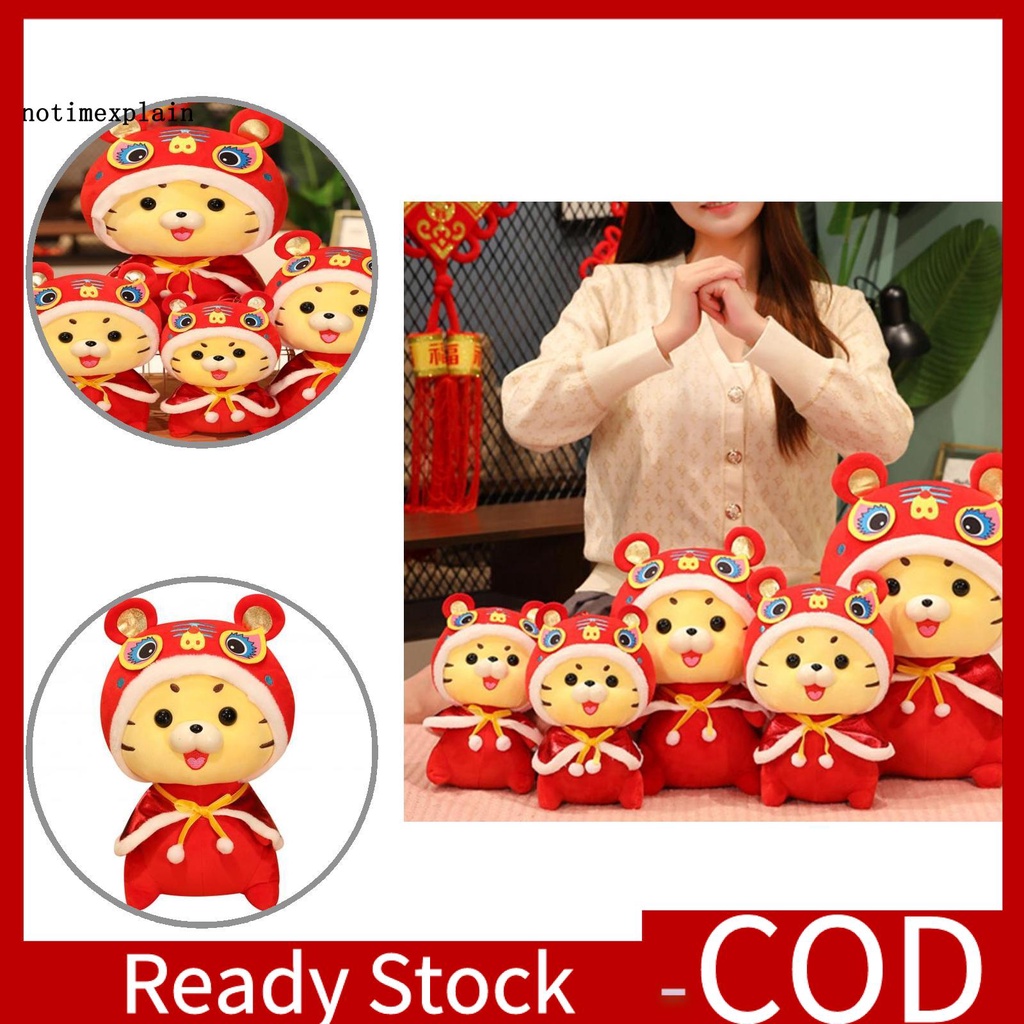 Búp bê hình con hổ linh vật năm mới phong cách Trung Hoa