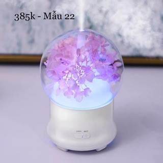 (Order) Máy phun sương khuếch tán tinh dầu có hoa có đèn 7 chế độ màu