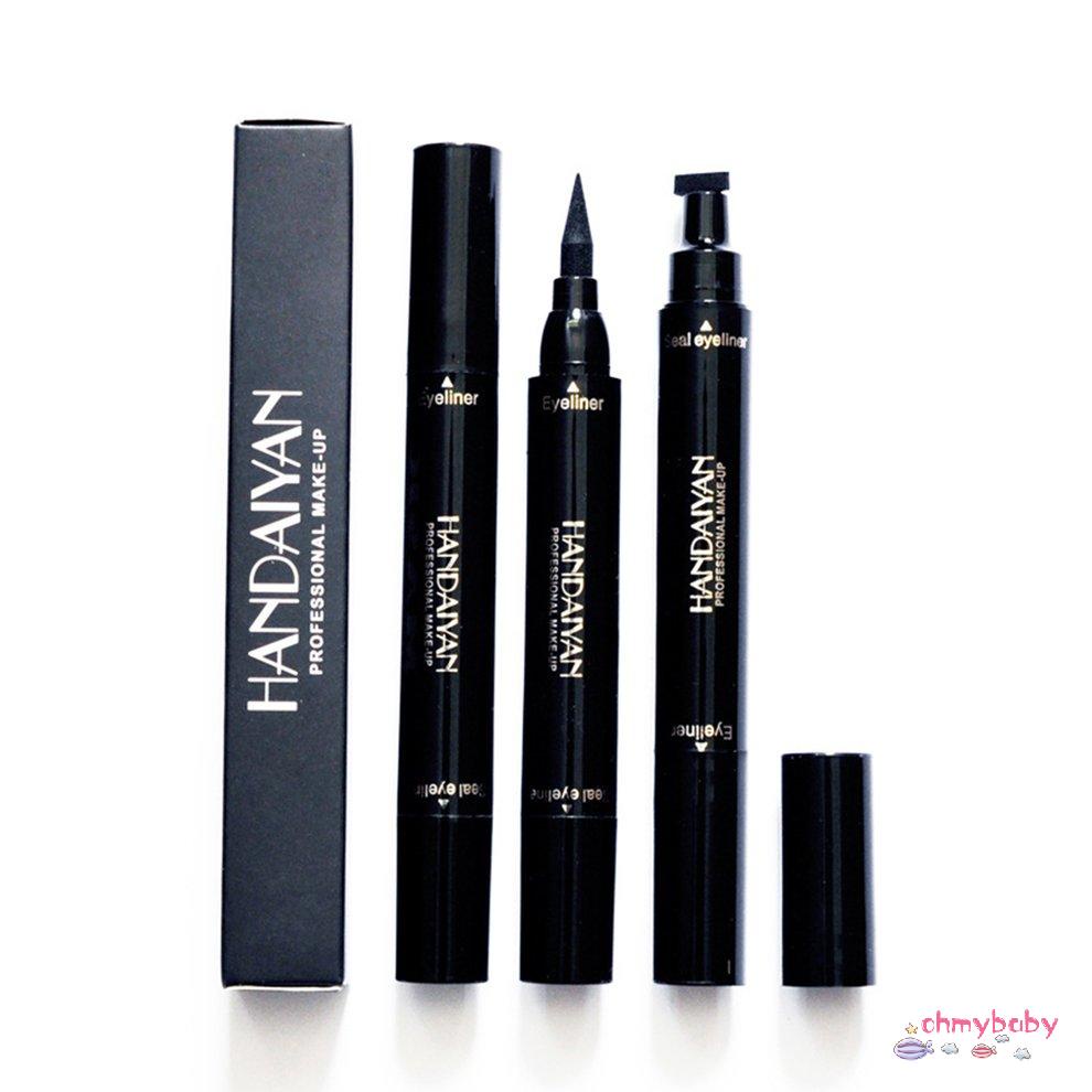 HANDAIYAN Kẻ mắt hai đầu không thấm nước Kẻ mắt đen Triangle Seal Eyeliner [8/10]