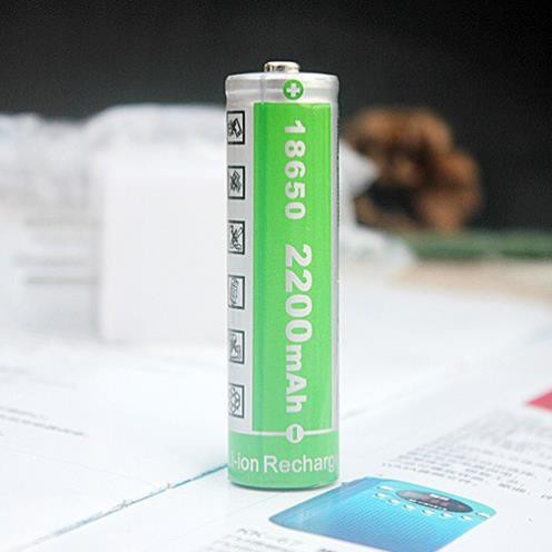 Pin Sạc Cell 18650 HHTC Green Lithium-ion 2200mAh 3.7V dùng cho Loa/ Đài/ Máy phóng thanh và Đèn pin