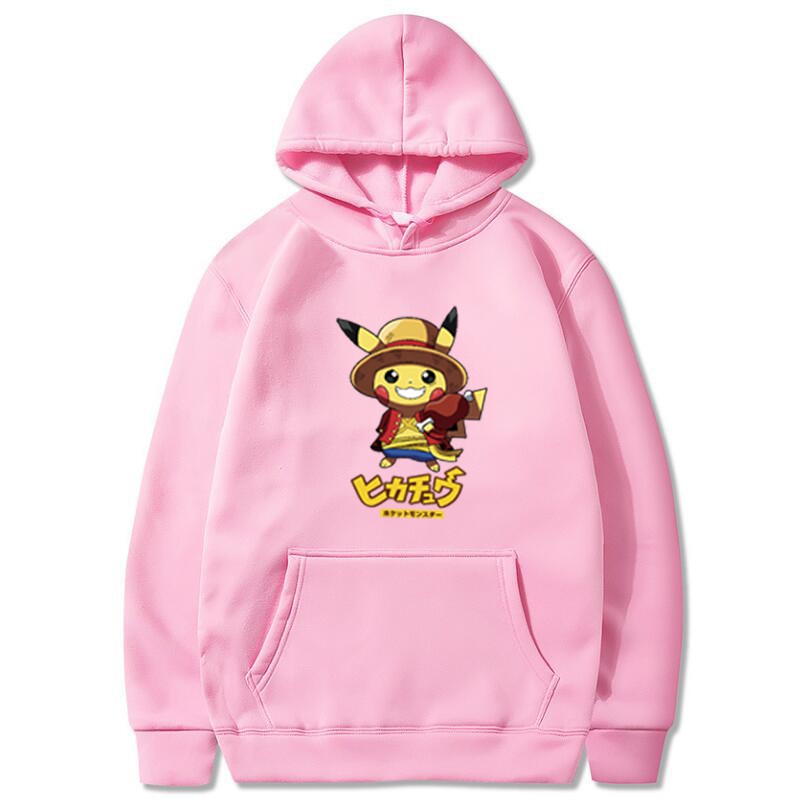 Áo Hoodie Vải Cashmere Dáng Rộng In Hình Thám Tử Lừng Danh Conan Pikachu Thời Trang Mới Cho Nam Và Nữ