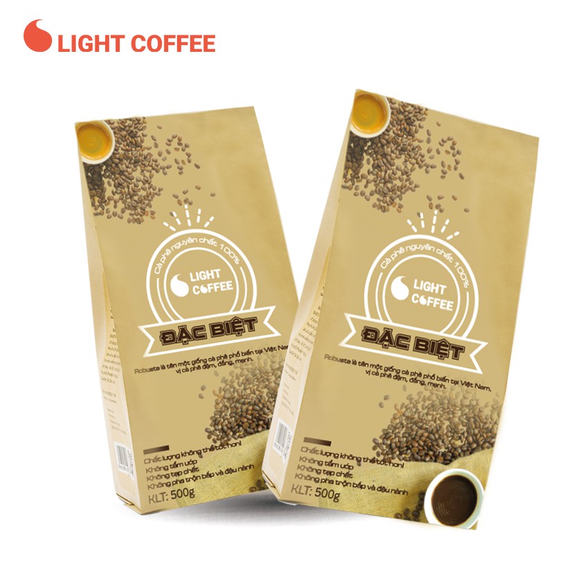 [Mã BMBAU50 giảm 7% đơn 99K] Cà Phê Đặc Biệt Light Coffee vị đậm, đắng mạnh 1kg (2 gói) - Mỗi gói 500gr