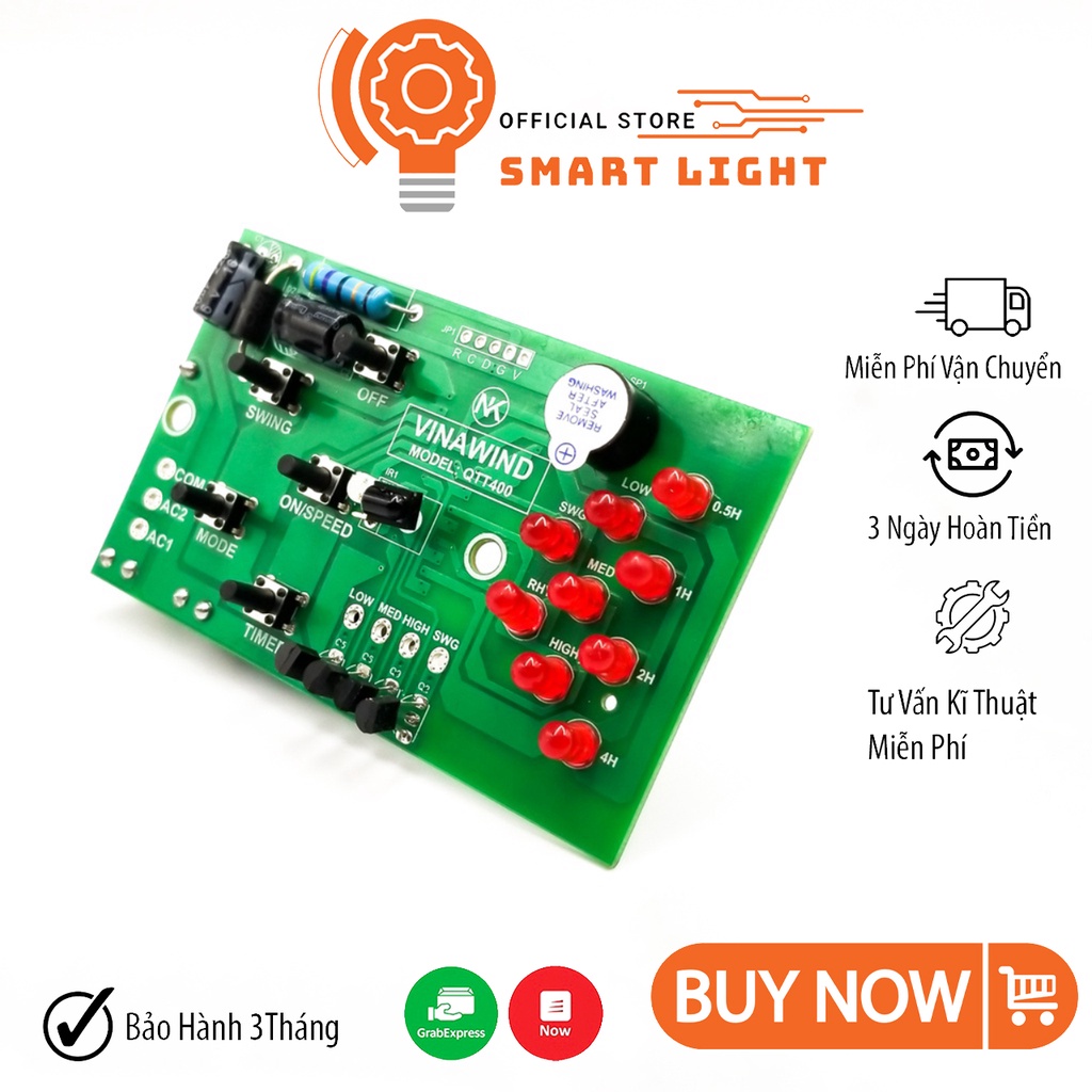 Bộ mạch quạt treo tường Vinawind - Điện cơ thống nhất QTT400 QTT 400