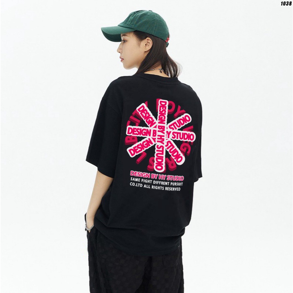 Áo thun tay lỡ unisex form rộng Dấu sao HY STUDIO 1038