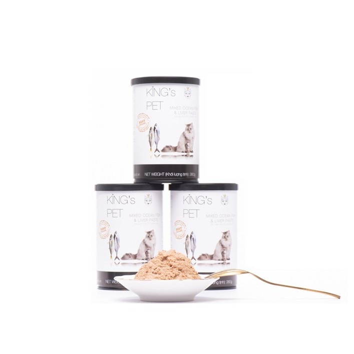 Set 3 Lon Pate Hỗn Hợp Gà King’s Pet 380g Thức Ăn Cho Chó Và Mèo Từ 01 Tháng Tuổi