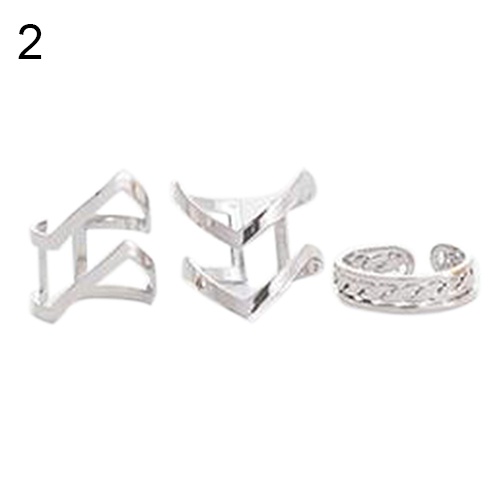 Set 3 nhẫn kiểu dáng cá tính, trẻ trung cho nữ