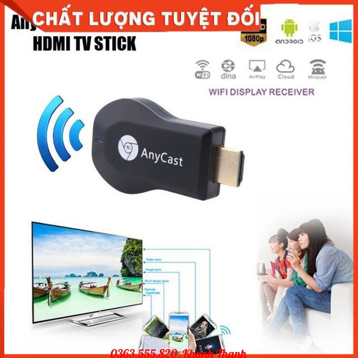 Anycast M4 Plus – HDMI không dây – Kết nối điện thoại với tivi - Tốc Độ Kết Nối Siêu Nhanh (Dùng cho android/IOS)