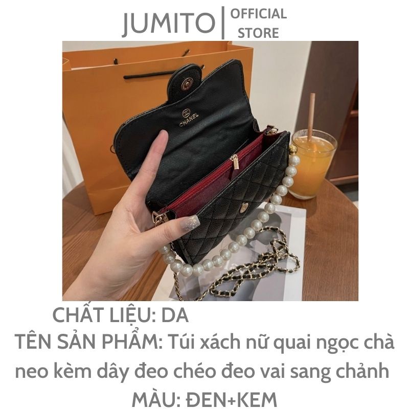 Túi xách nữ quai ngọc kèm dây đeo chéo đeo vai sang chảnh JUMITO AB3006