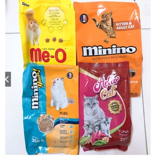 COMBO 4 loại thức ăn hạt cho mèo (Minino, Meo, Minino Yum, Hello Cat)