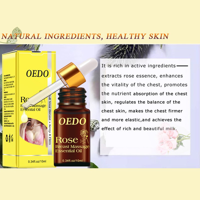 (Hàng Mới Về) Tinh Dầu Hoa Hồng Oedo 10ml Giúp Nâng Và Làm Săn Chắc Ngực Hiệu Quả