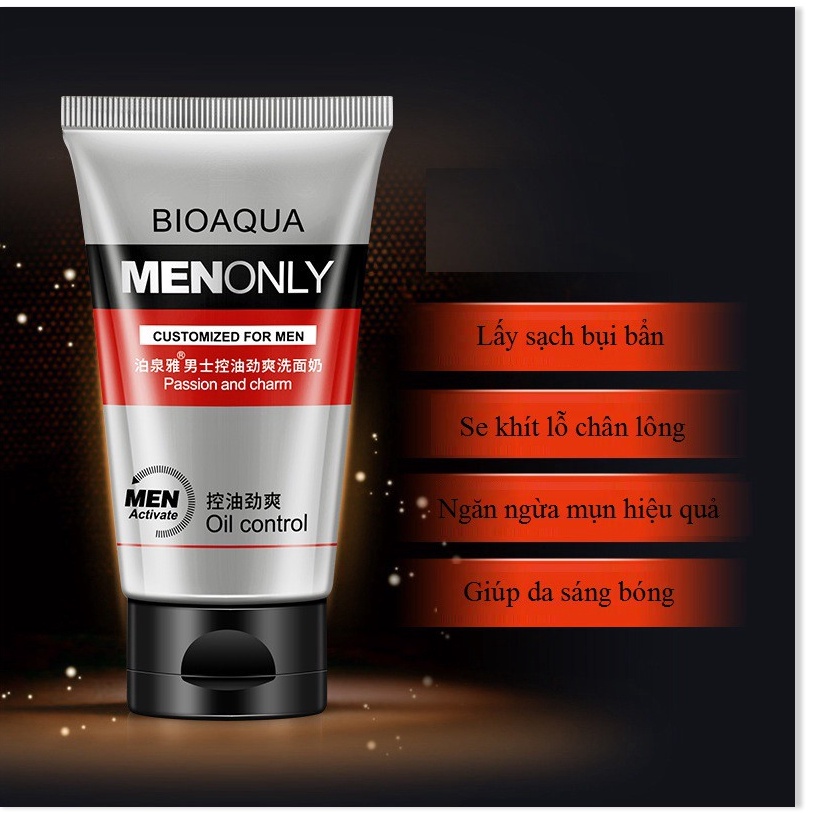 [Mã giảm giá] Tuýp Sữa Rửa Mặt Dành Cho Nam Bioaqua Men Active - Y40