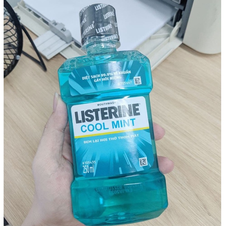 Nước xúc miệng Listerine 250ml nước súc miệng bạc hà thơm mát (1 chai)