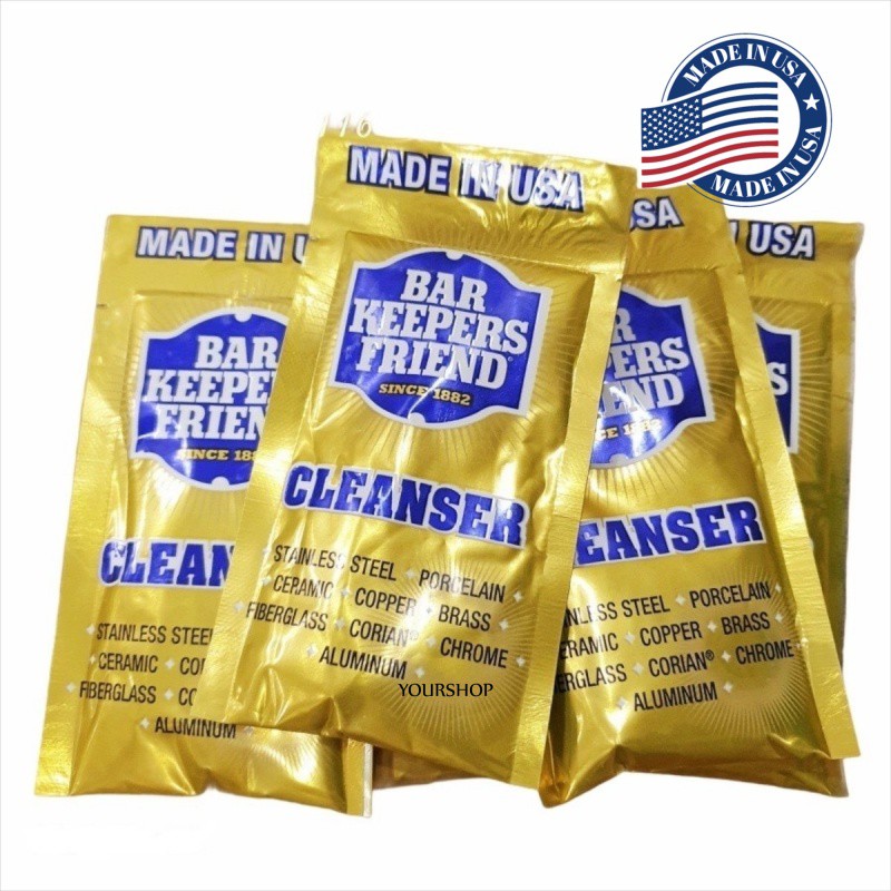 Bột làm sạch thần thánh - Bar keepers friend - sạch kính, vòi, xoong nồi, vết ố [Mẫu Thử]