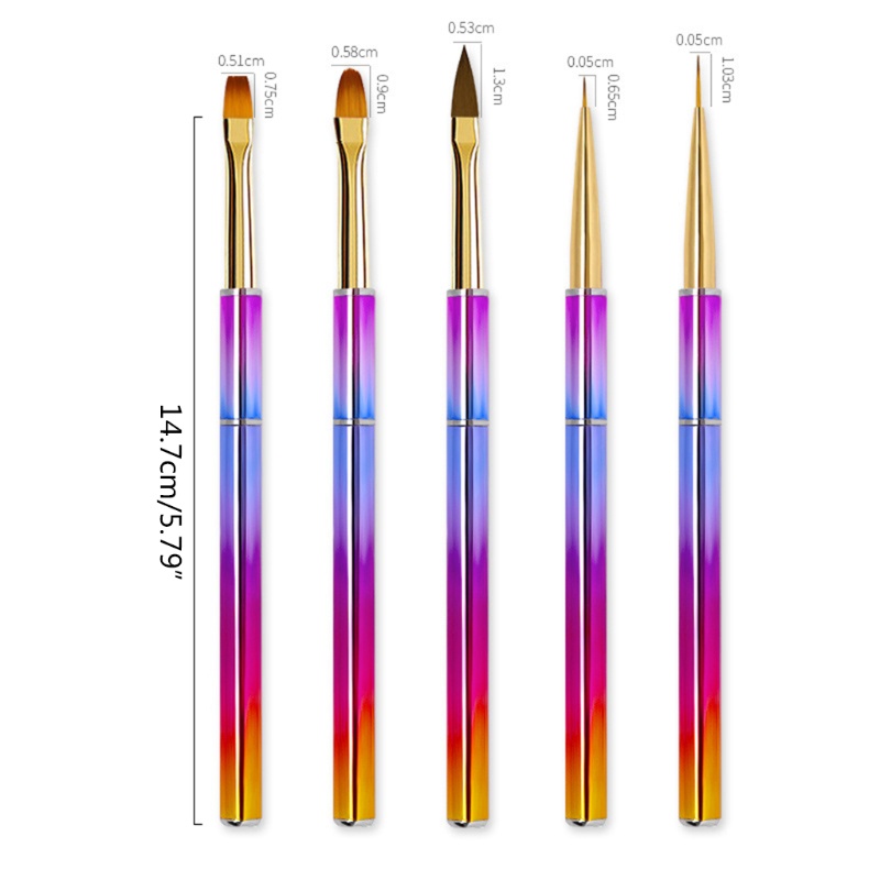 Set 5 Cọ Trang Điểm Chuyên Dụng Chất Lượng Cao