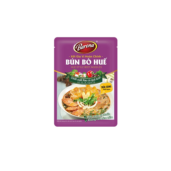 XỐT GIA VỊ HOÀN CHỈNH BÚN BÒ HUẾ BARONA 80G