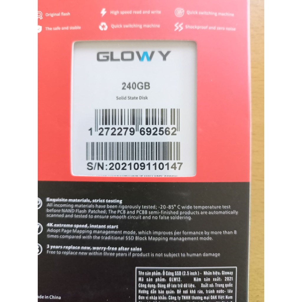Ổ cứng SSD Glowy chính hãng bảo hành 3 năm | BigBuy360 - bigbuy360.vn