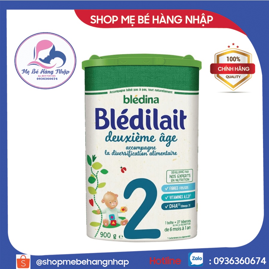 Sữa Bledilait Mẫu Mới số 1,2,3 900g - Mẫu mới 2022