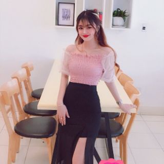 CHÂN VÁY VOAN DÁNG DÀI XẺ TÀ