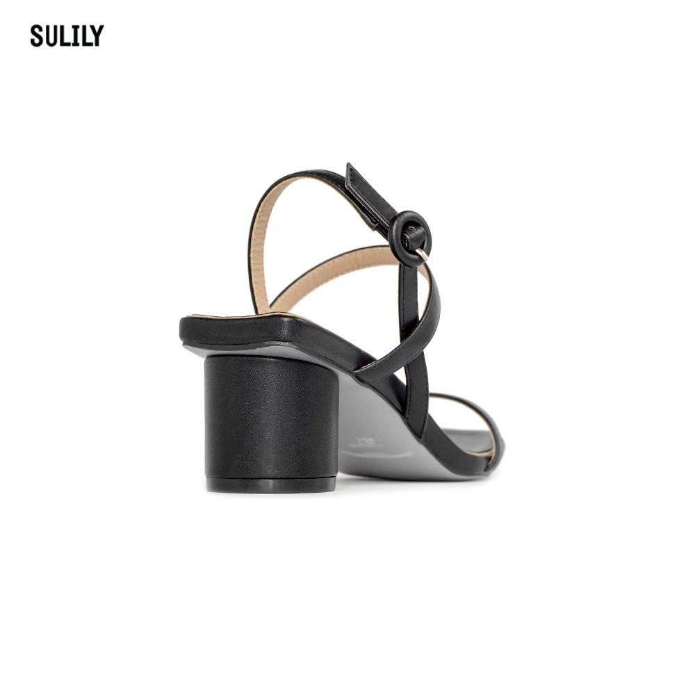 Giày Sandal Gót Trụ 5 phân Sulily SGT1-II20 màu đen