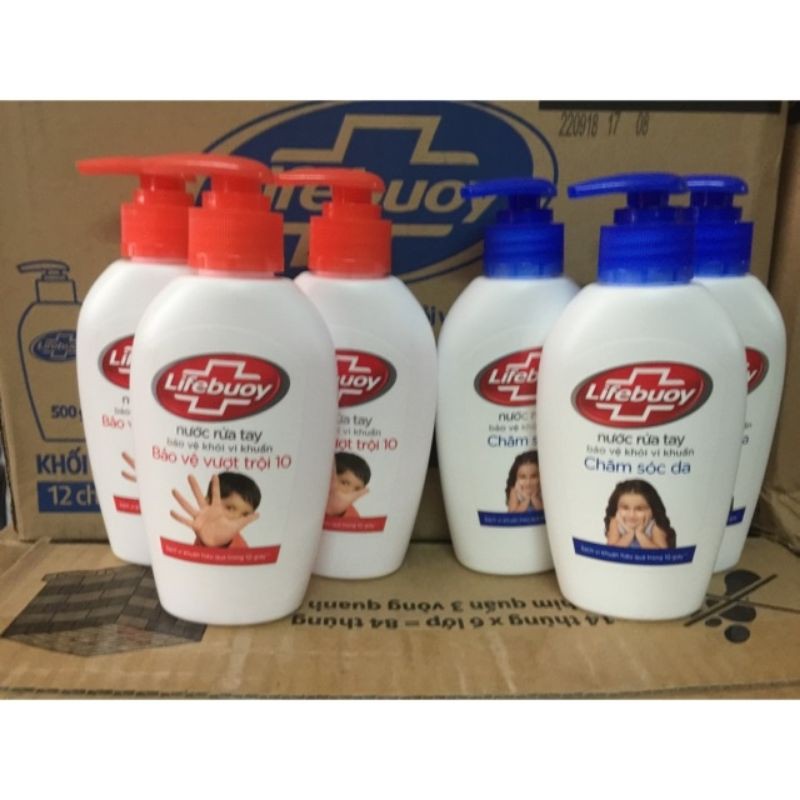 Nước rửa tay chăm sóc da lifebuoy 180/500g