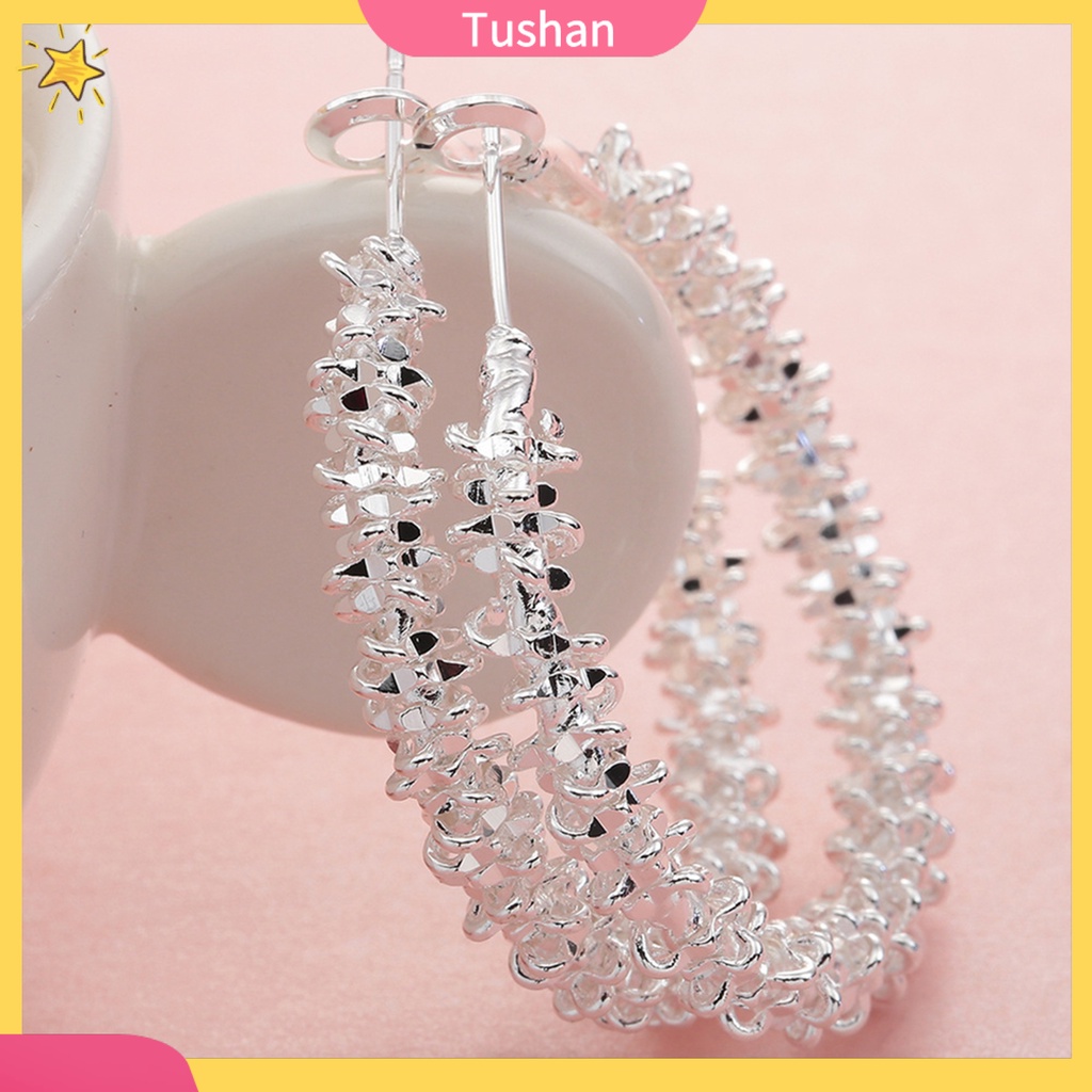 Bông tai mạ bạc 925 trang trí ngôi sao đính đá xinh xắn