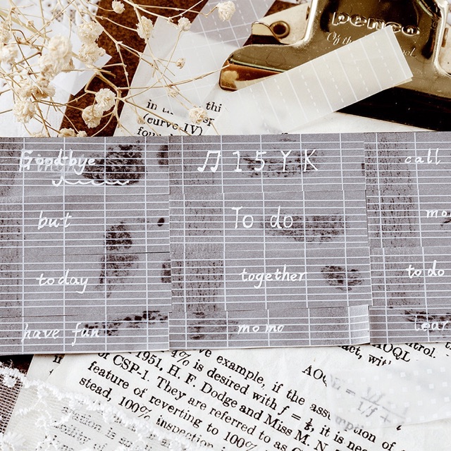 Giấy nhớ, note màu trắng trang trí sổ