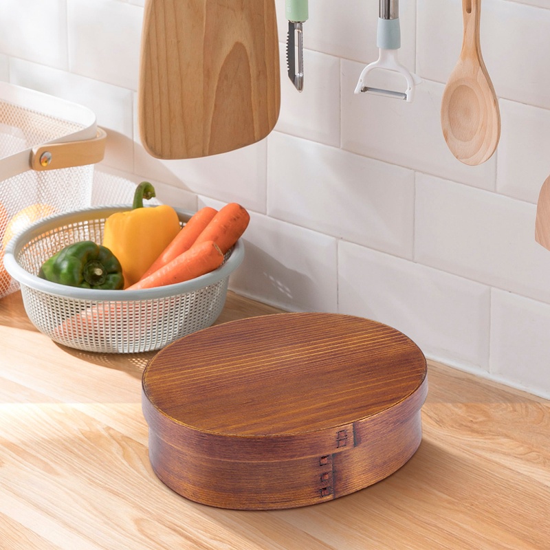 Hộp Đựng Cơm Trưa Bằng Gỗ Phong Cách Nhật Bản Dành Cho Trẻ Em