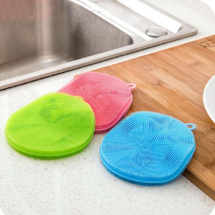 Miếng Rửa Chén Bát Silicon Miếng rửa siêu tạo bọt làm sạch chén bát dễ dàng ILY
