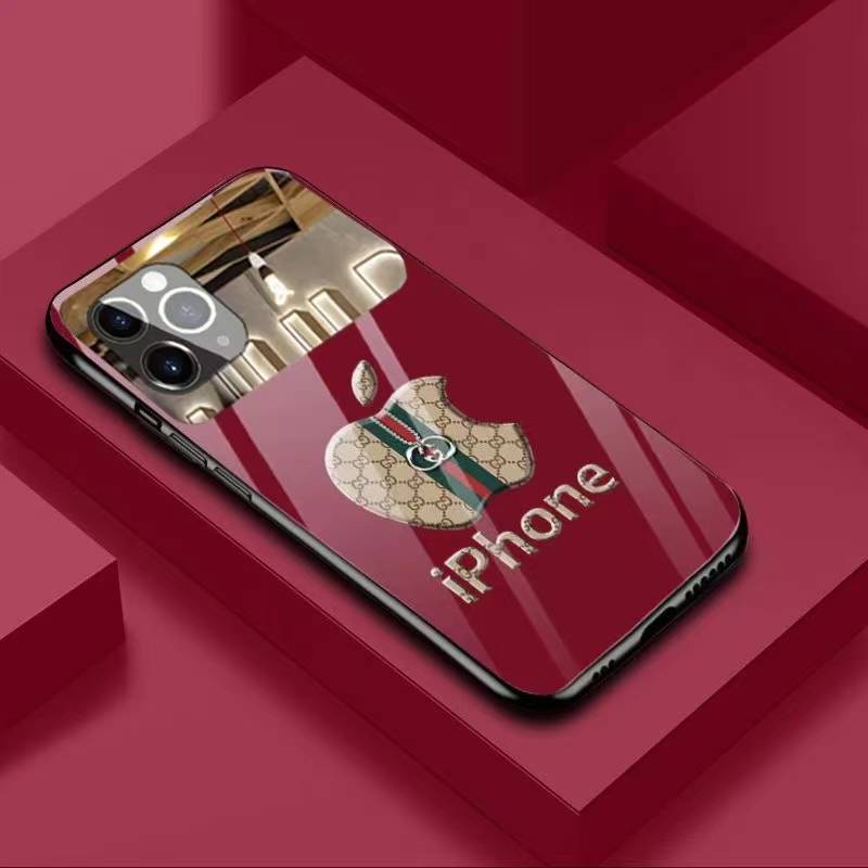 Ốp điện thoại mặt kính in họa tiết sang trọng thích hợp cho iphone 13 12 11 pro max xs max xr x 8 7 plus