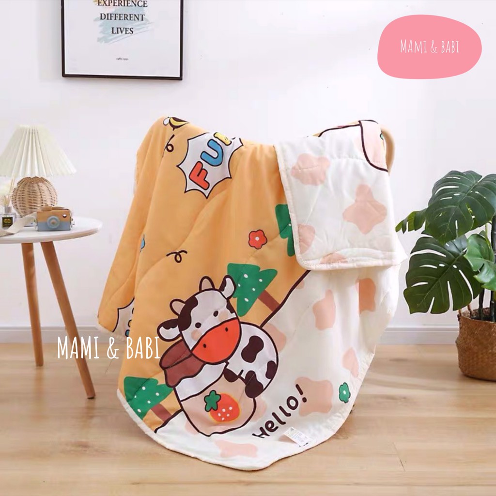 Chăn đũi cho bé 1m1x1m4 mềm mịn thoáng
