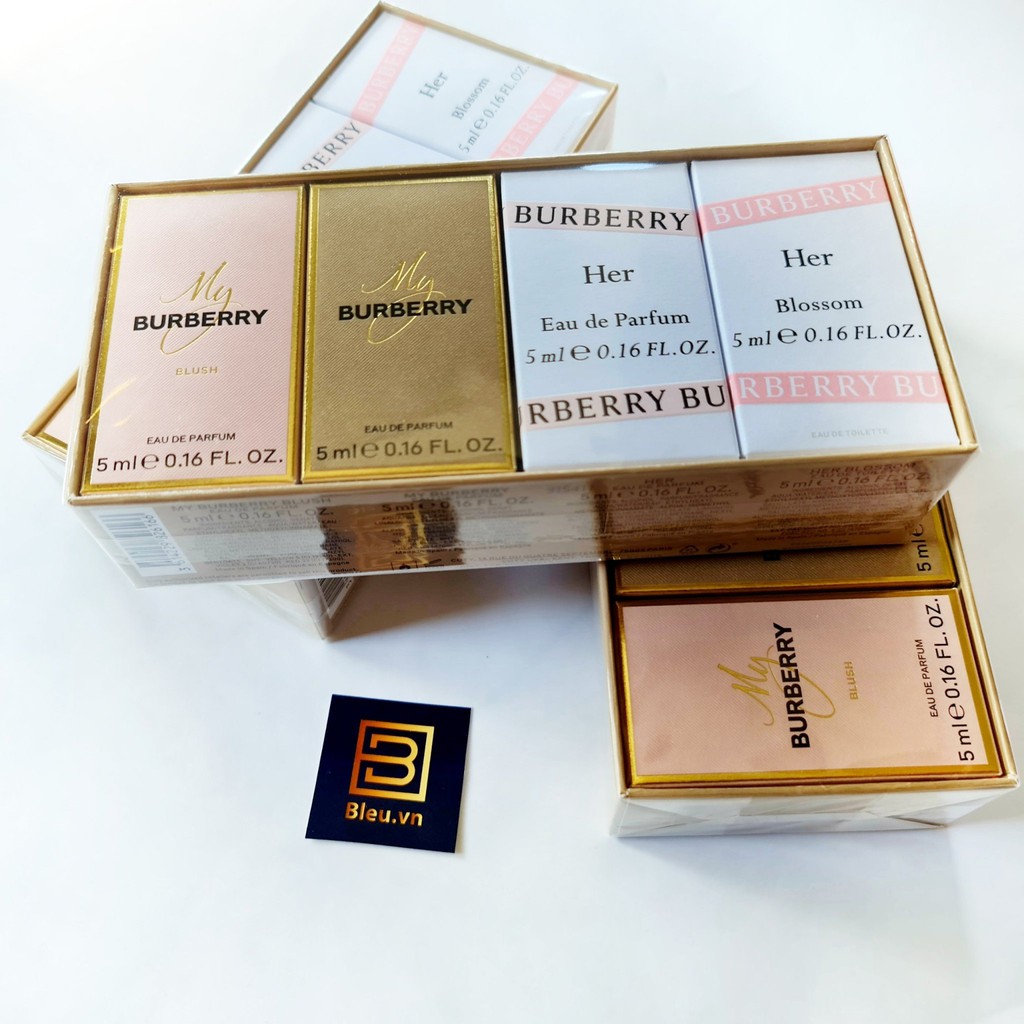 SET nước hoa nữ  Burberry 4x5ml (BB Her EDP+ Blossom EDT + Blush EDP + My BB EDP)