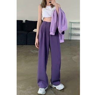 Quần ống rộng tím Ulzzang basic