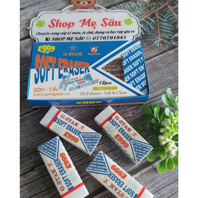 5 Gôm bút chì E999 GSTAR ⚡ SALE SẬP SÀN ⚡ Tẩy bút chì thiết kế đẹp mắt, nhỏ gọn, dẻo dai, an toàn