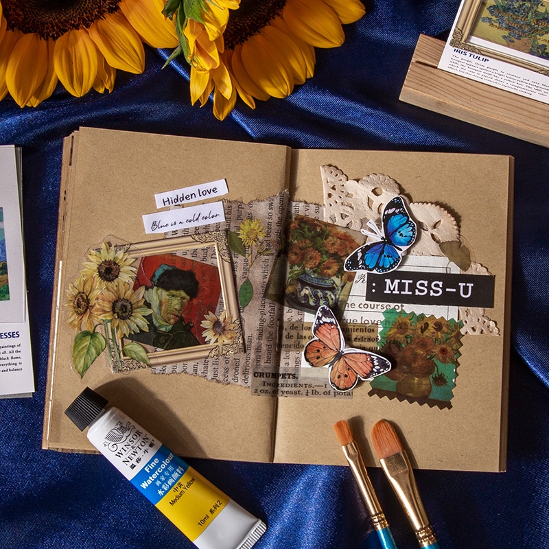 Bộ Bookmark 3 Lớp Tranh Nghệ Thuật Van Gogh Đánh Dấu Trang Vở Sách Trang Trí Sổ Bullet Journal Độc Đáo