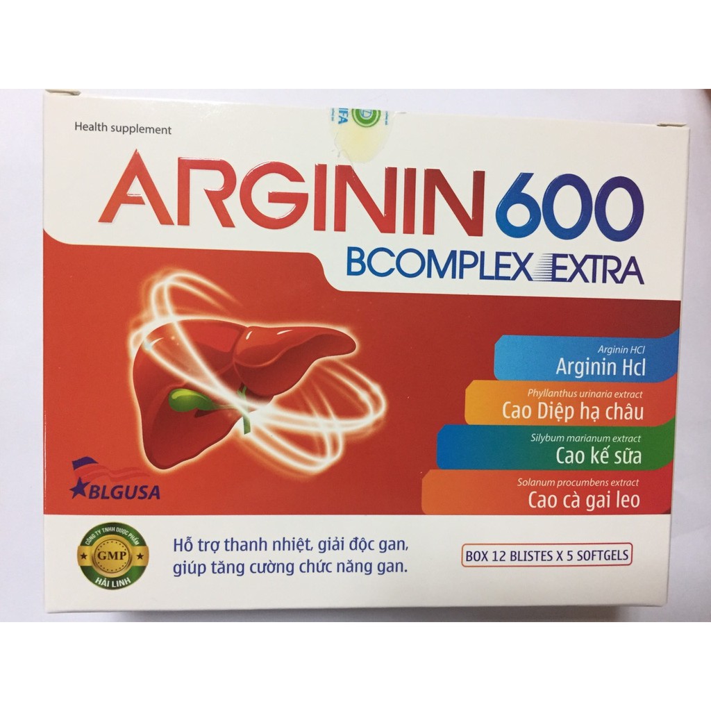 Viên uống Arginin hỗ trợ thanh nhiệt giải độc gan