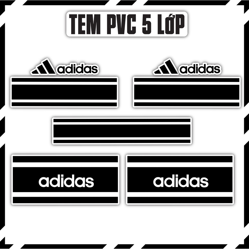 Tem Dán Xe SH Adidas | SH04 | Decal Rời Dán SH Chất Liệu Decal Vinyl Cao Cấp Chống Bay Màu, Dễ Dán Cho SH 2012 - 2022