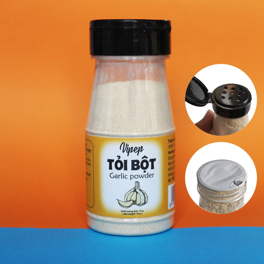 Tỏi bột Vipep 70gr - Bột tỏi Vipep nguyên chất đảm bảo chất lượng