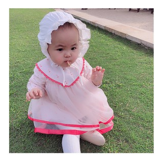 mũ nón sơ sinh trắng cho bé (0-15 tháng)