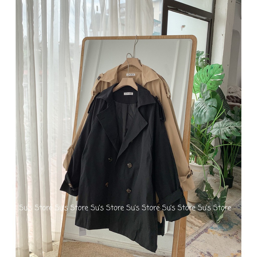 Áo Blazer Trơn Dáng Dài 2 Lớp