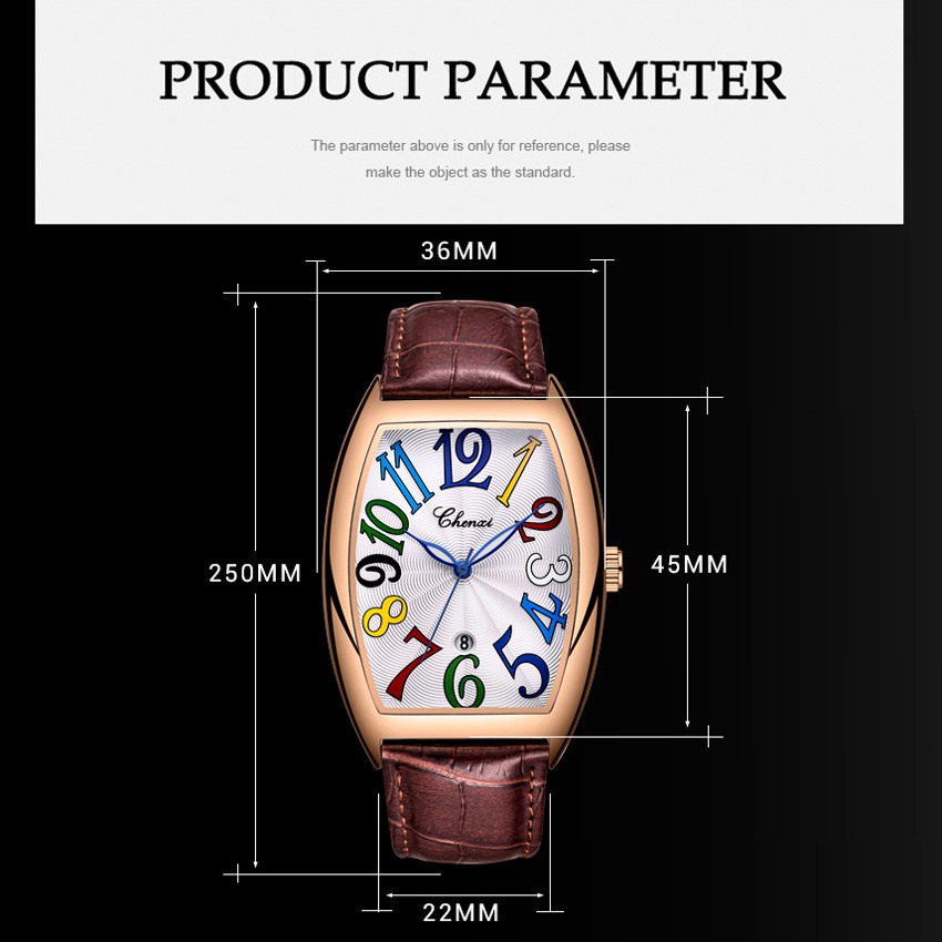 Đồng Hồ Nam Dây Da Sang Trọng Chexi 8217