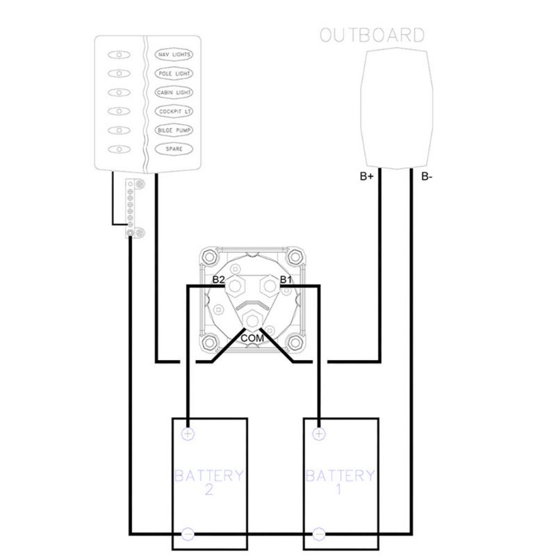 Công Tắc Ngắt Kết Nối 12-48V Cho Xe Tải RV 1-2-Both-Off
