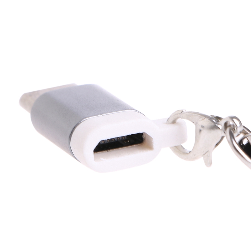 Dây cáp sạc &amp; truyền dữ liệu Micro USB loại C kèm móc khóa