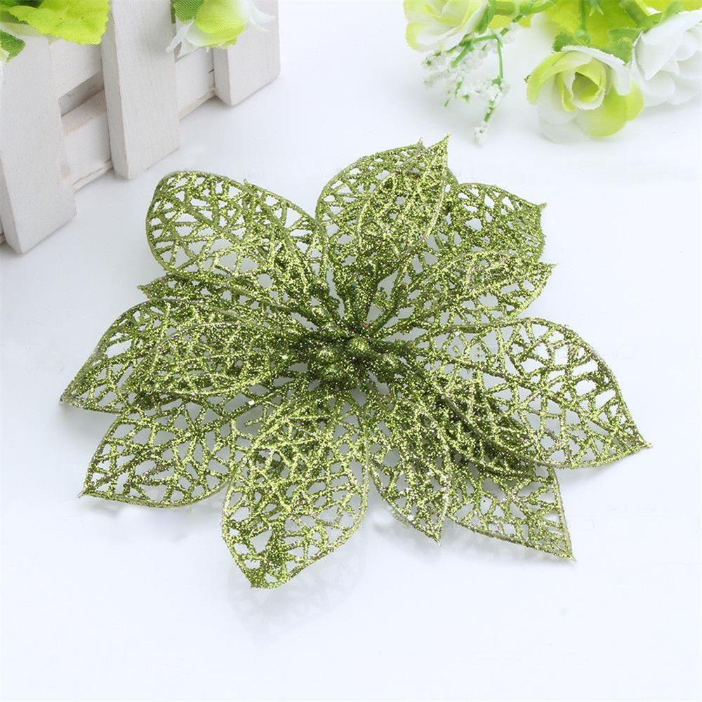 10 Bông Hoa Giáng Sinh Thời Trang Bằng Kim Loại 6 &quot;24
