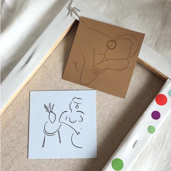 Giấy hình trừu tượng phong cách Hàn Quốc