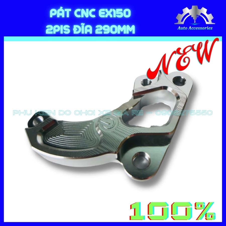Pát Trước Xe Exciter Ex150 gắn đĩa size 290mm đi heo Brcmbe Nissin Adelin Frando 2piston đối xứng - Pát CNC tỷ mỉ, Đẹp