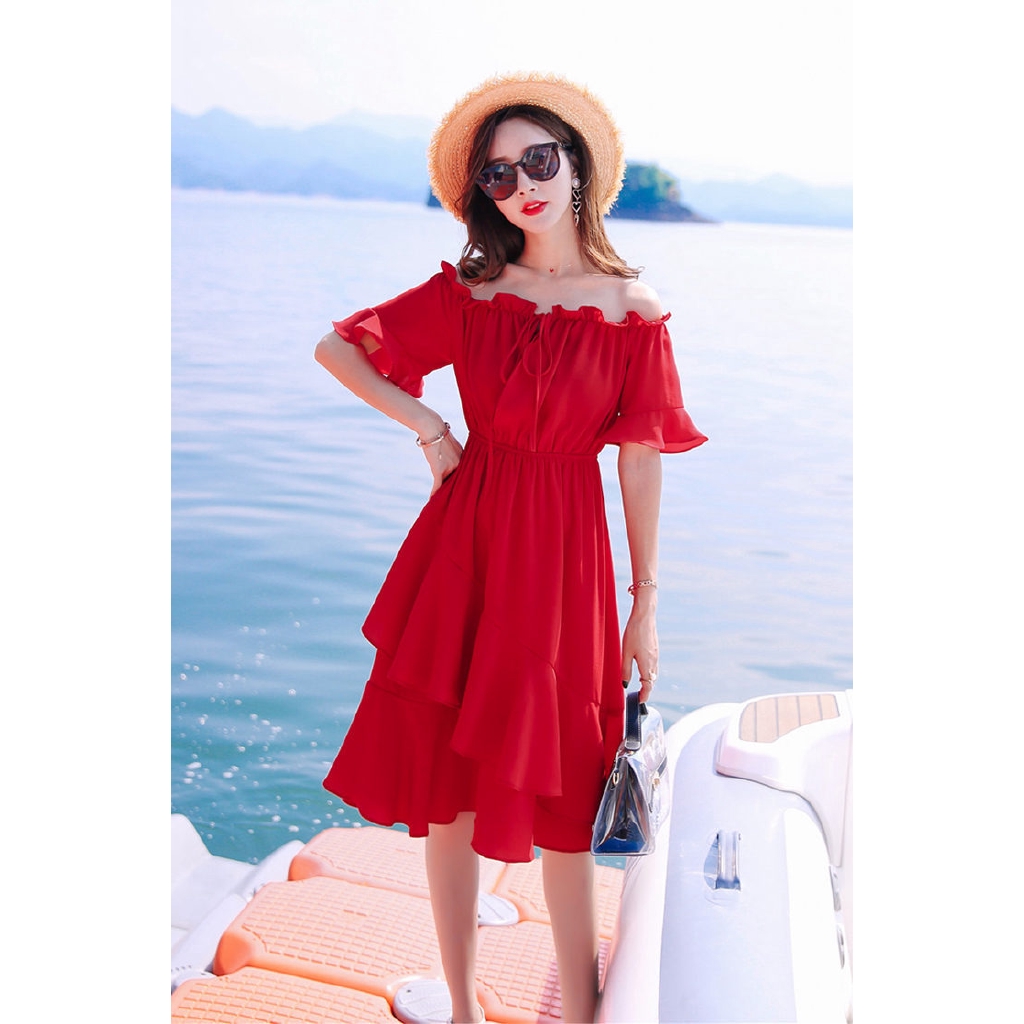 NRVP Đầm đi biển dáng rộng thời trang mùa hè mới 2020